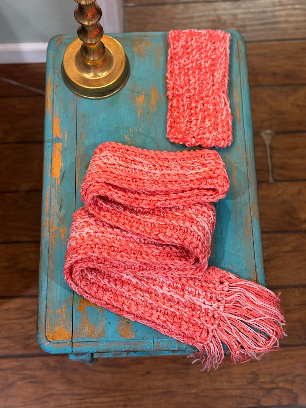 Peach Blossom Holler Scarf and Headband Set