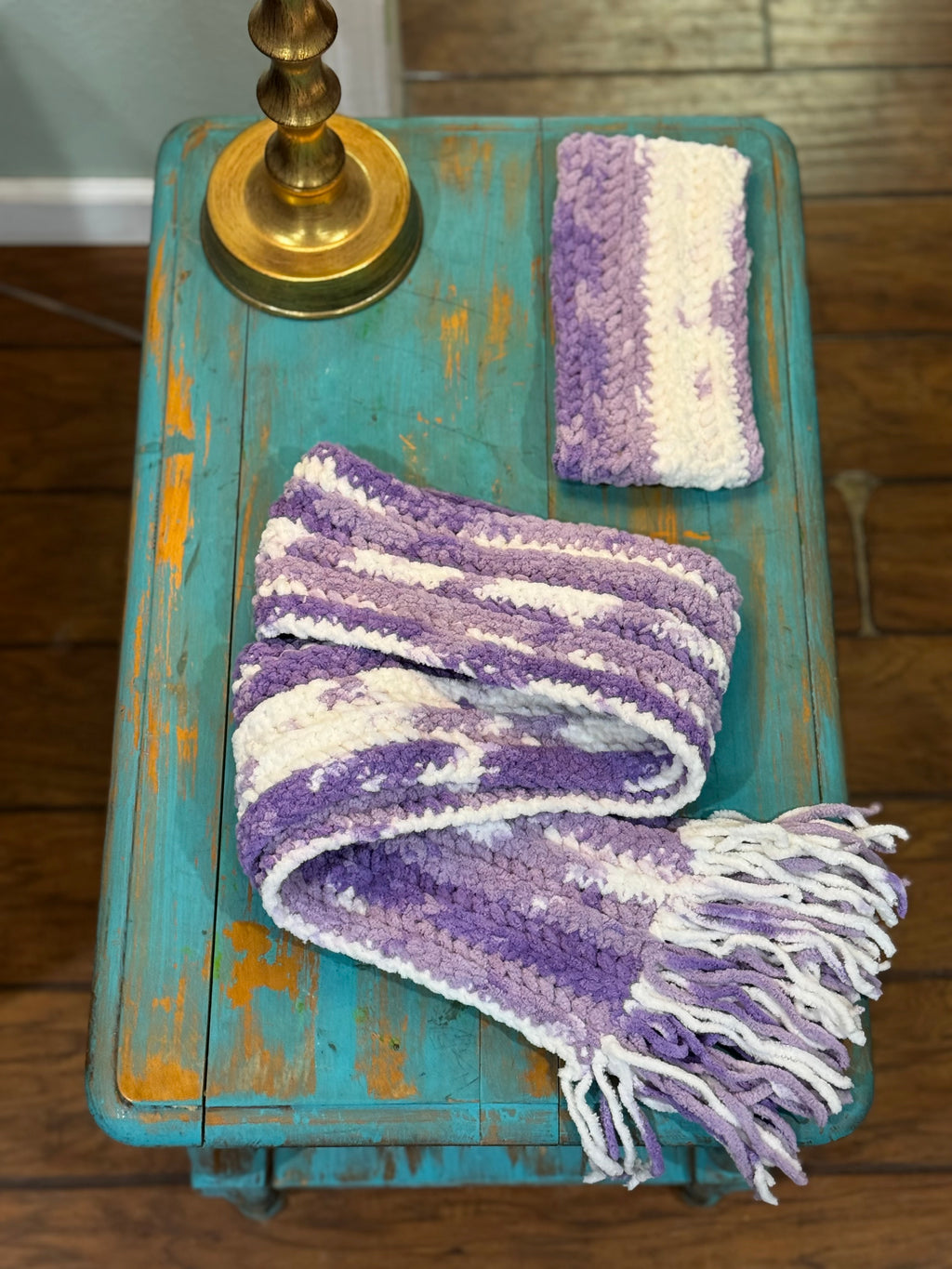 White River Wisteria Scarf and Headband Set
