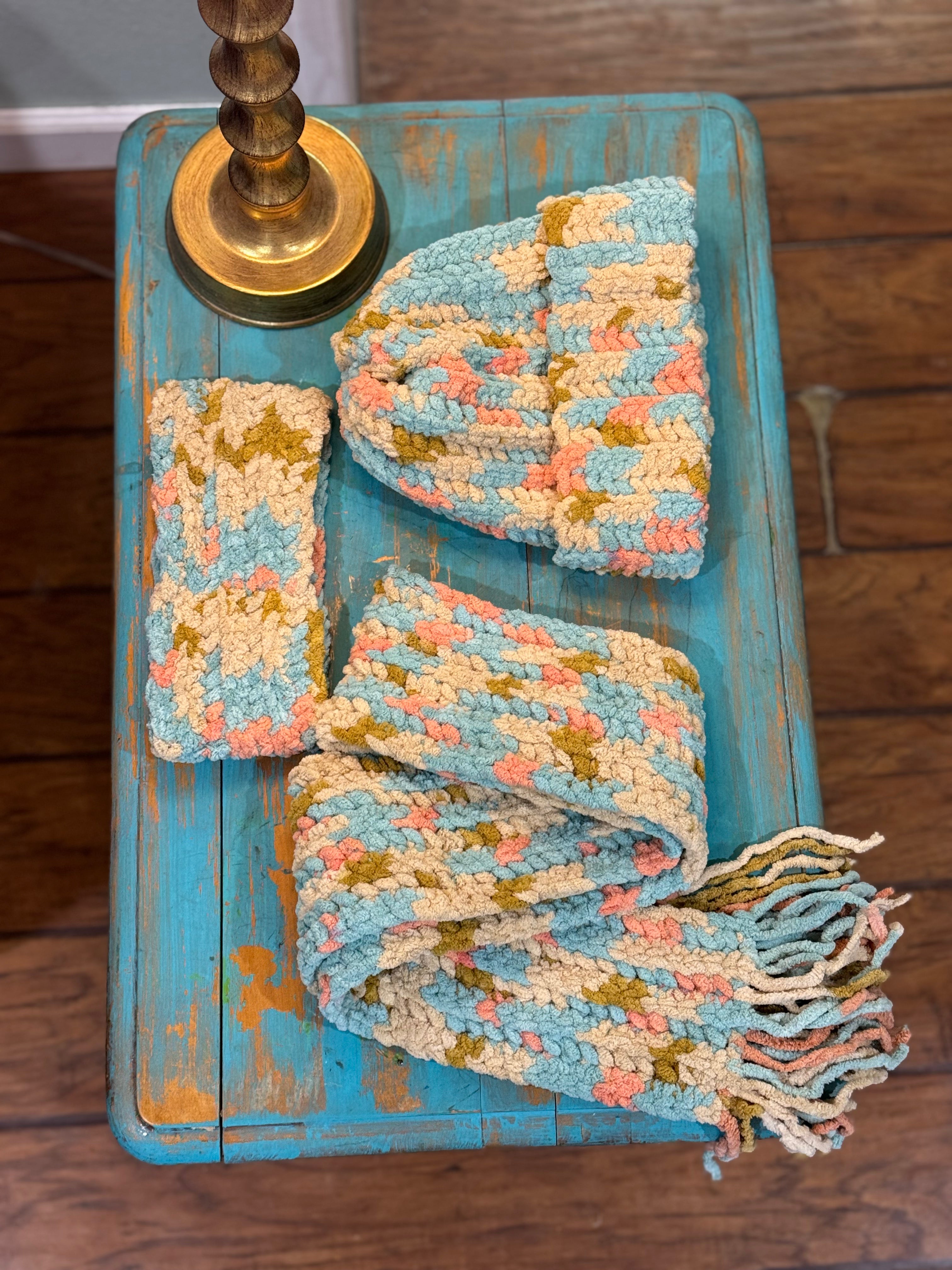 Creeky Porch Pastel Scarf and Headband Set